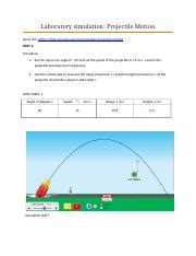Image result for PhET Simulation On Projectile Motion