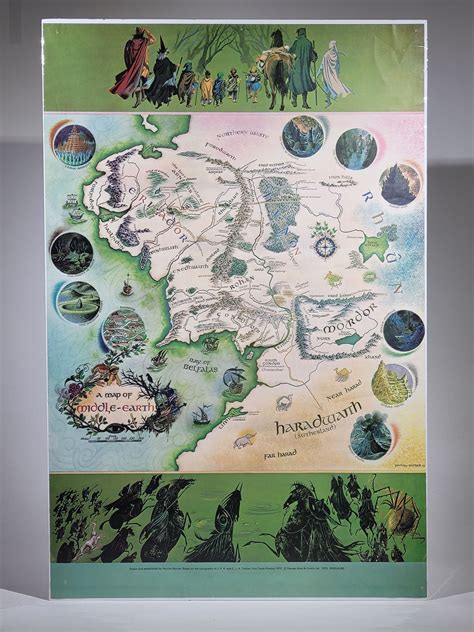 A Map of Middle-Earth | Tolkien, Pauline Baynes | First printing