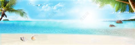 夏天沙滩背景模板设计模板素材