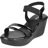 Buy Metro Women Black Wedge Heel Fashion Sandal UK/3 EU/36 (34-95) at ...