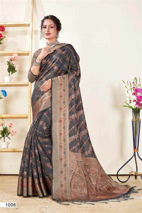 Bunawat Mishri Festive Designer Organza Saree Collection: Textilecatalog