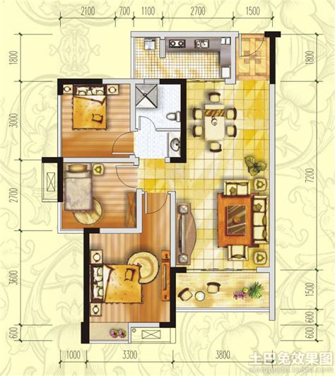 70平房子设计效果图,70平米房子图纸,70平三室一厅一厨一卫(第9页)_大山谷图库