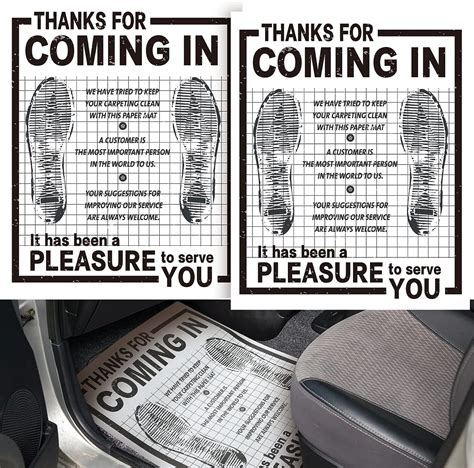 800 Pcs Bulk Disposable Car Paper Floor Mats Automotive Floor Mats ...