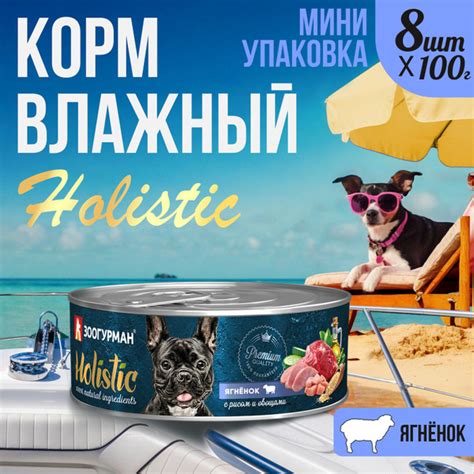 Корм влажный для собак Зоогурман "Holistic" Ягнёнок с рисом и овощами ...