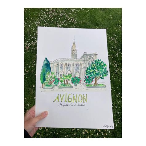 Original drawing of Avignon, Chapelle Sainte Martial – AguaLuz Editions