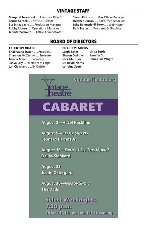 Special Event Program — Classics and Beyond