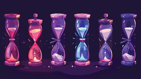 Animated cartoon hourglass with loading key animation | Premium AI ...