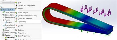 SolidWorks Linear Dynamic Study 的图像结果