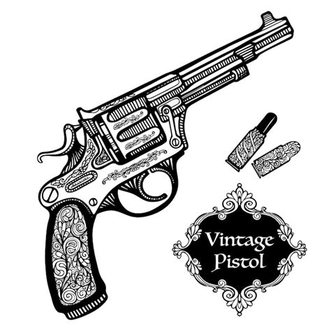 Revolver drawing Images - Free Download on Freepik