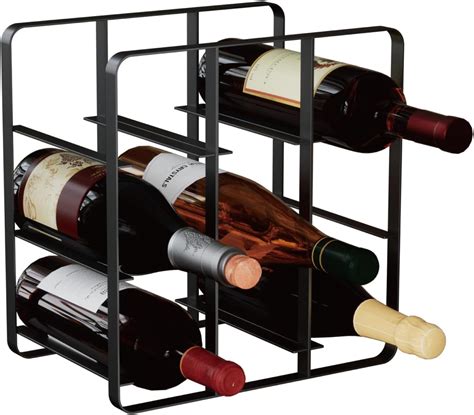 Amazon.com: Wine Stack 12 Bottle Bamboo Small Wine Rack for Countertop ...
