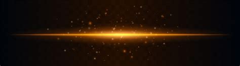 Energy line thin horizontal light beam surrounded by glowing floating ...