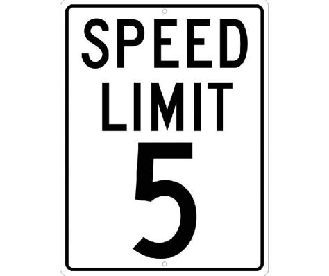 SPEED LIMIT 5 SIGN - Mutual Screw & Supply