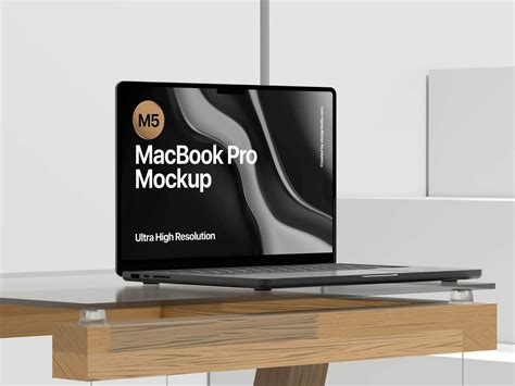 Sur le lit M4 MacBook Pro Mockup | Modèles PSD gratuits
