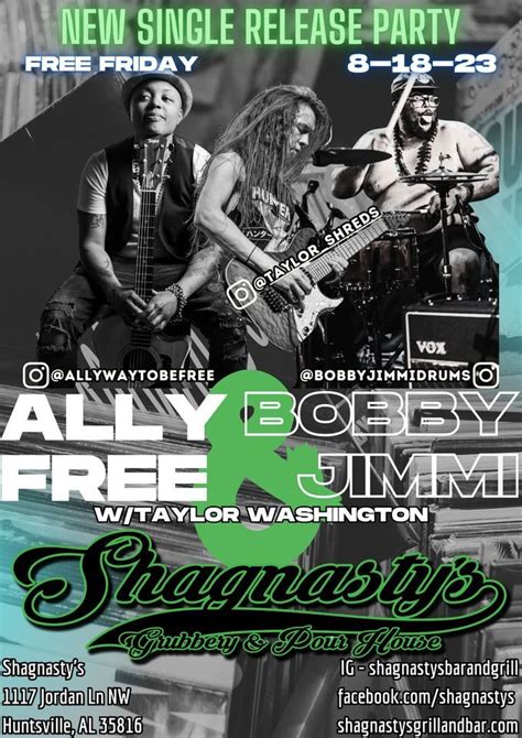 FREE FRIDAY Ally Free NEW SINGLE RELEASE PARTY w/Bobby Jimmi LIVE@The ...