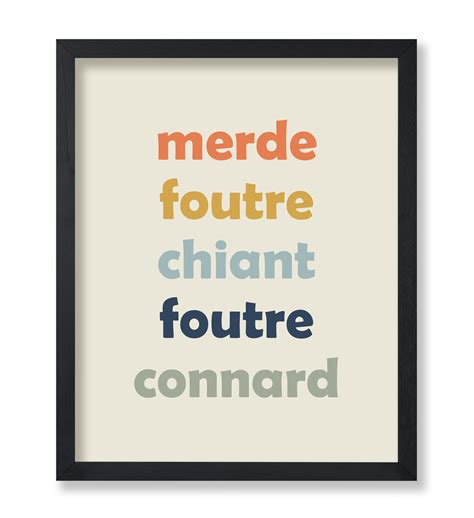 Poster Master French Poster - French Swear Words Print - Merde Art ...