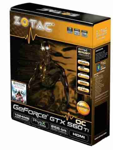 ZOTAC Geforce GTX 560 Ti OC Edition GDDR5 1 GB NVIDIA Chipset 256 bit ...