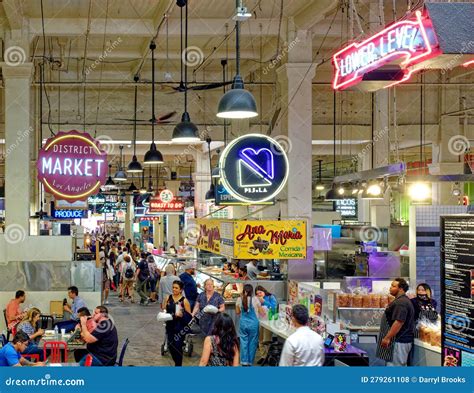 Vendors in Grand Central Market in Los Angeles Editorial Stock Photo ...
