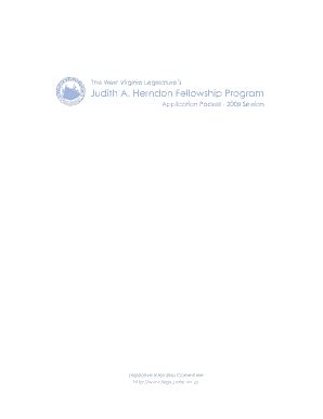 WV Judith A. Herndon Fellowship Program 2009 - Complete Legal Document ...