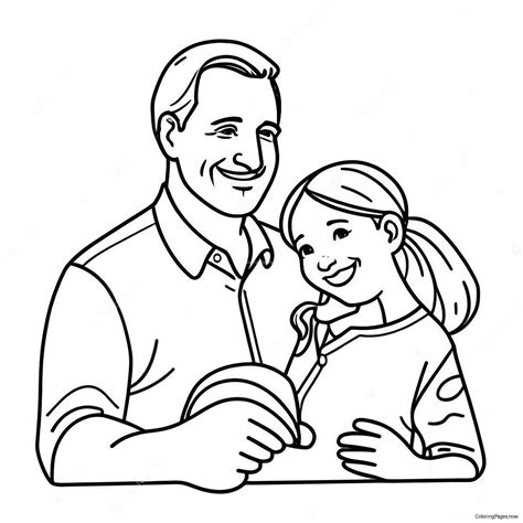 Dad And Daughter Coloring Page (21731-17471)