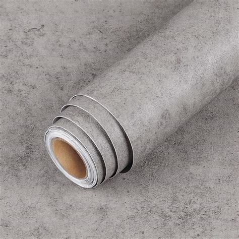 Buy LaCheery Extra Thick 12"x160" Gray Concrete Wallpaper Peel and ...