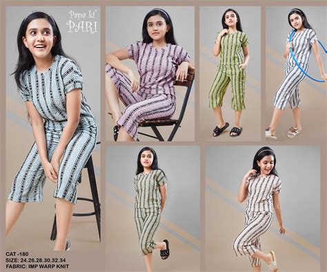 Cat 180 Papa Ki Pari Lycra Girls Capri Night Suits Wholesale Price ...