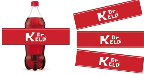 Dr Kelp Soda Bottle Labels, Red drink bottle labels, Birthday favors ...