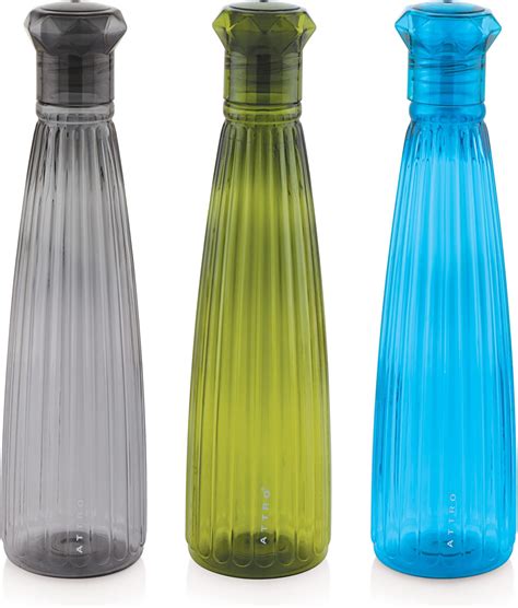 Amazon Brand - Solimo Plastic Fridge Water Bottle Set (6 pieces ...