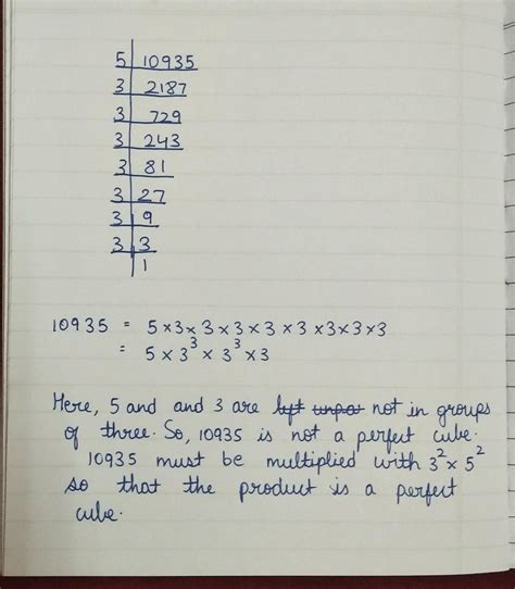 Check whether the number 10935 is a perfect cube using prime ...