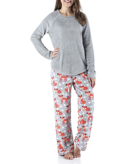 PajamaMania Women's Fleece Long Sleeve Pajamas - Walmart.com