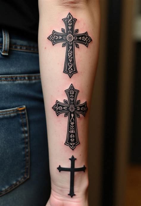 Three Cross Tattoo Design Ideas