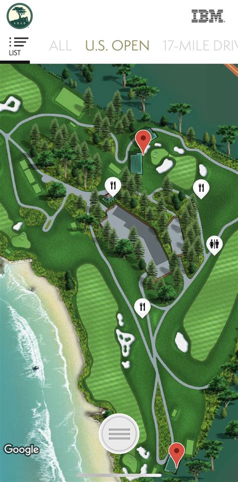 Pebble Beach Golf Course Map 的图像结果