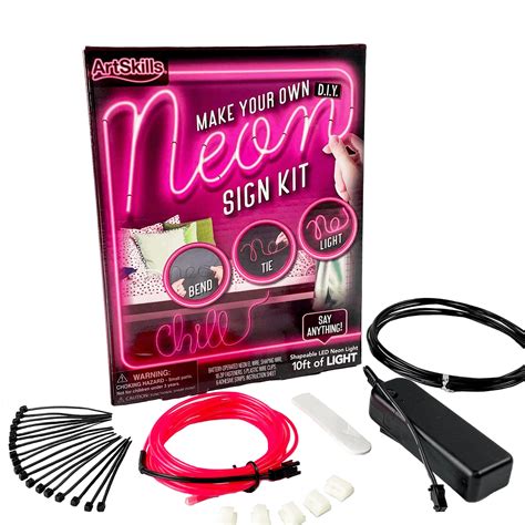 Amazon.com: ArtSkills Make Your Own Neon Sign Kit, Pink Neon Lights for ...
