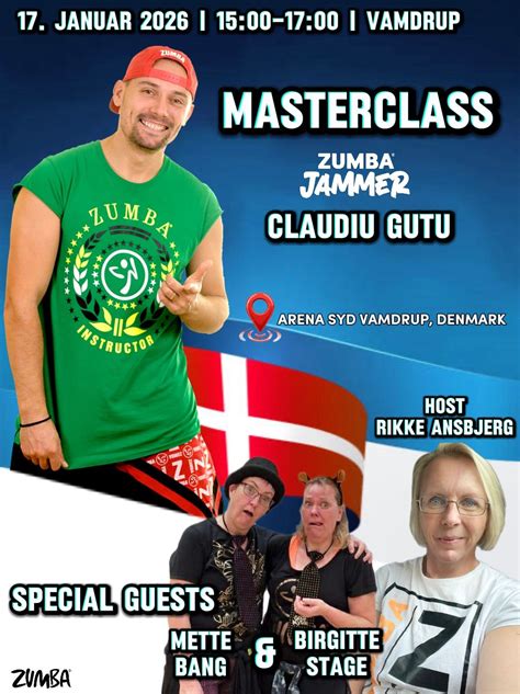 Zumba pop up master class med ZJ Claudiu Gutu, Arena Syd Vamdrup, 17 ...