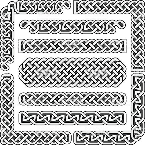 Celtic knots medieval seamless borders, patterns, and ornament ...