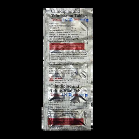 TELVAS LN 80MG TABLET 10'S, Price, Composition & Generic Alternatives ...