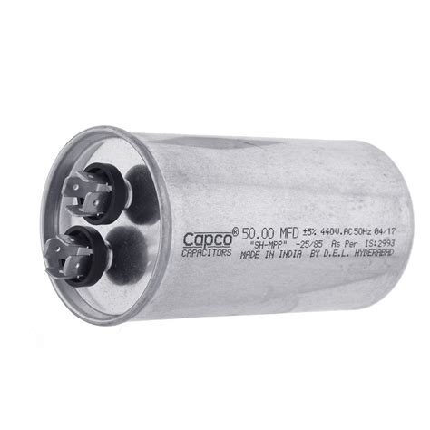 Capco AC Air Conditioner Capacitor, 450V, 50 HZ, 50.00 MFD, Silver ...