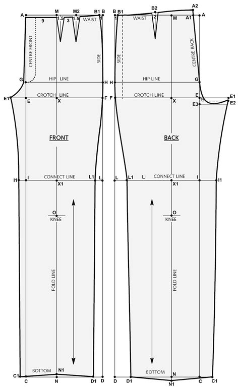 Image result for Trouser Pattern