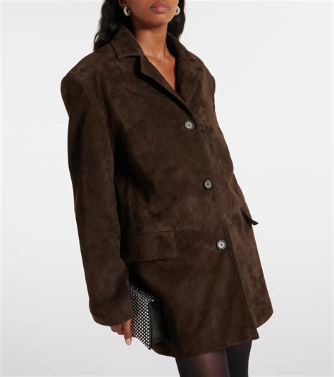 Oversized suede jacket in brown - Magda Butrym | Mytheresa