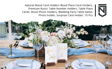 NJ Natural Wood Card Holders Wood Place Card Holders length 6 cm ...