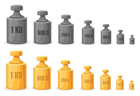 Premium Vector | Calibration weights Steel weight unit measurement ...
