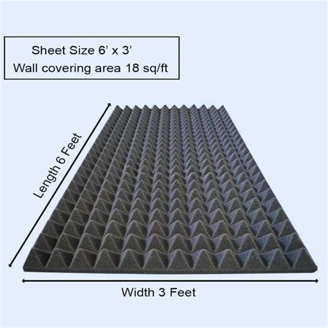 URBAN-X Pyramid Sheet 6x3 ft - 2 inches 50D Soundproofing Studio ...