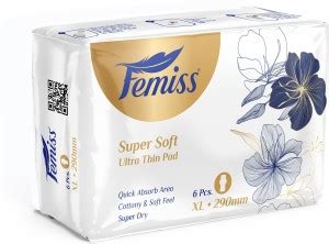 Femiss Super Soft Ultra-Thin Sanitary Pads Pack of 5 (30 counts ...