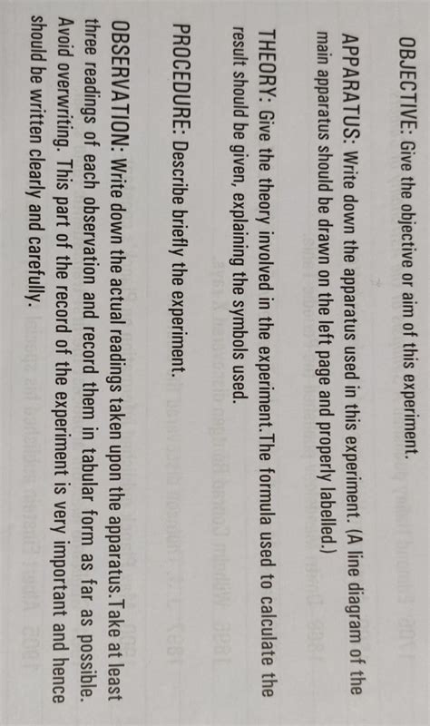 how to write aim, apparatus, procedure, observation,etc.practicals of ...