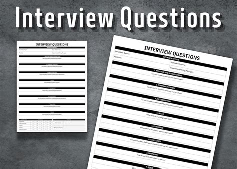 Sample Interview Question Template 的图像结果