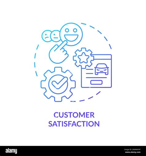 Customer satisfaction blue gradient concept icon Stock Vector Image & Art - Alamy
