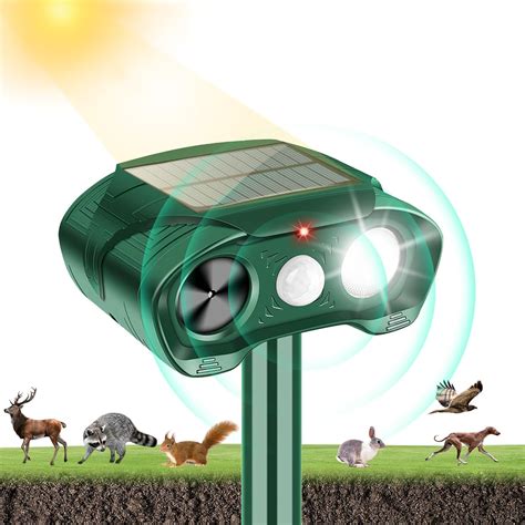 Jahy2Tech Ultrasonic Animal Repellent Outdoor,Deer Repellent Devices ...