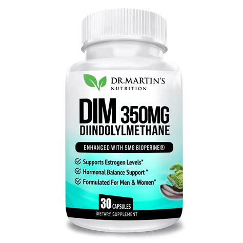 350mg Dim Supplement Plus Bioperine For Estrogen And Hormone Balance ...
