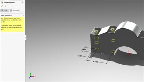 SolidWorks Using Hole Wizard 3D Sketch 的图像结果