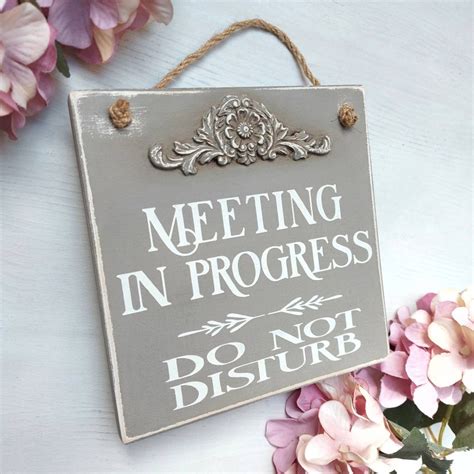 Meeting in Progress Sign 的图像结果