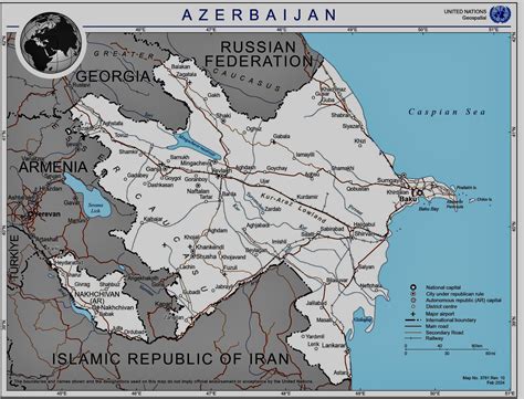 azerbaijan on a map